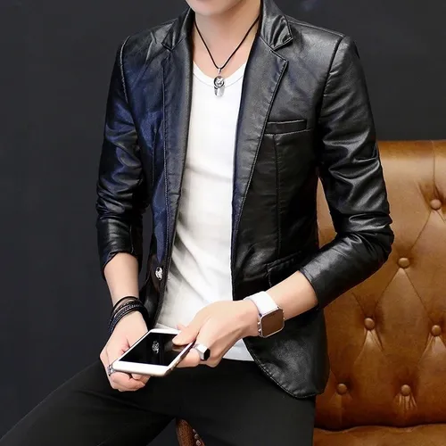 Blazer piel hombre online