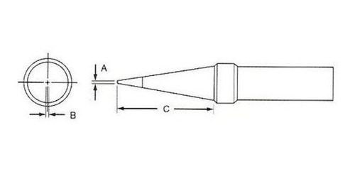 Ponta De Solda Ets Cônica L. 0,4mm P/ Wep70 We1010 Weller