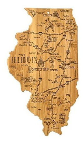 Totally Bamboo Illinois State Destination Tabla De Cortar Y 