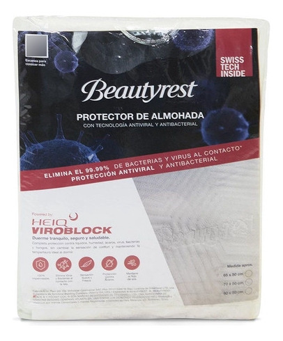 Protector De Almohada Impermeable Heiq Viroblock Standard