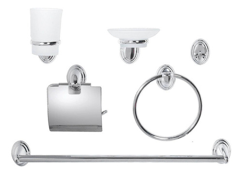 Accesorios Para Baño Kit Set De 6 Piezas Redondo Eko  Croma