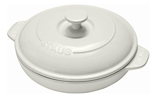 Staub Ceramics Cubierto Brie Baker, 8 Pulgadas, Blanco