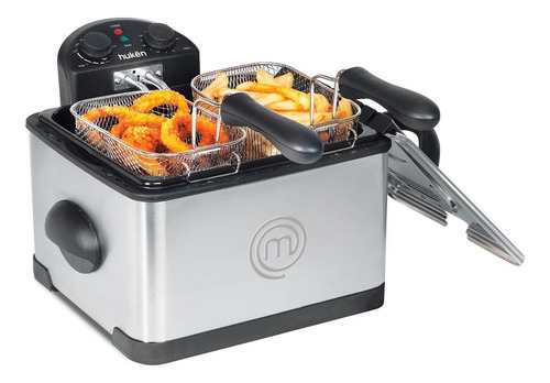 Freidora Aceite Masterchef Mk-df-4ss 4 Lt Doble Canasta 110v