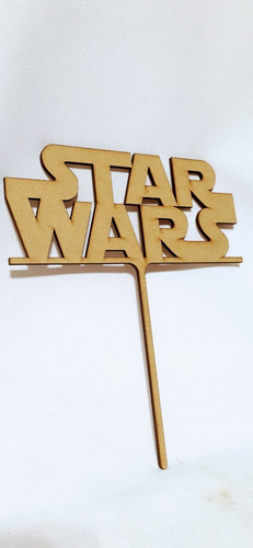 Imagen 2 de 5 de Cartel Topper Cake Starwars - Mdf/ Fibrofacil