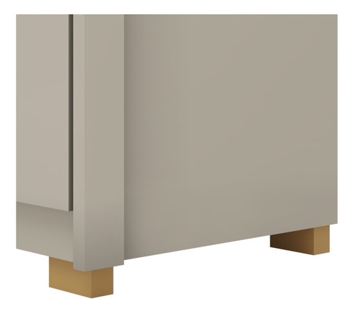 Guarda Roupa Casal 6 Portas 3 Gavetas Mdf 275 Cm Fend Vlr Milani 10095 Cinza