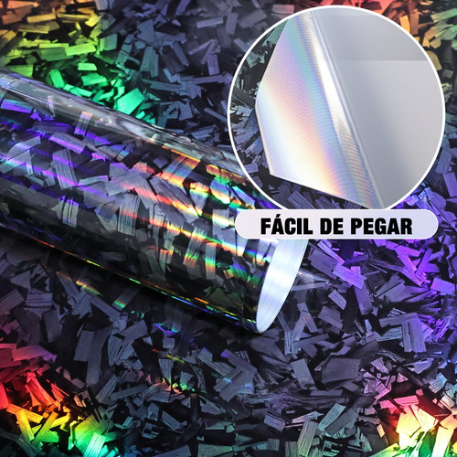 ` Vinil Fibra Carbon Glossy Wrap Automotriz Envoltura