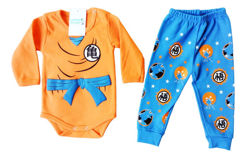 Conjunto Body Pantalon Nena Varon Bebe Dragon Ball Goku