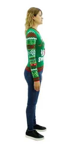 amenazar Letrista Faringe Ugly Sweater Sueter Navideño Diseños Dama