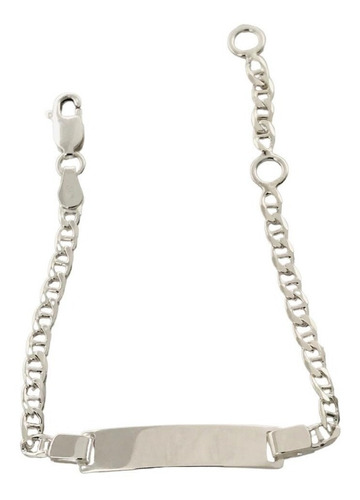 Pulsera Plata Identidad Modelo Barco Para Niño (p153)
