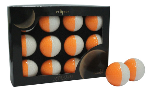 Pelotas Bolas De Golf Nitro Eclipse 12 Uni Blanco/naranja