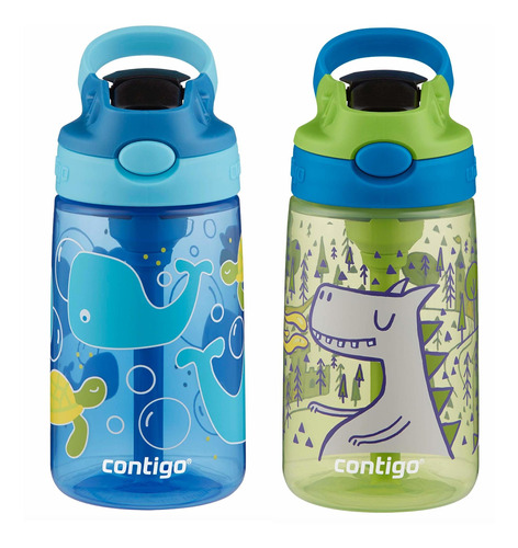 Contigo Autospout - Botella De Agua Para Niños, Paquete De 2