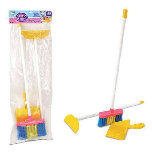 Imagem 1 de 1 de Kit De Limpeza Infantil Vassoura Rodo E Pá Nig Brinquedos