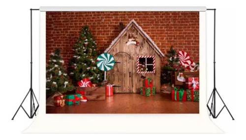 Nuevo Fondo Rústico De La Casa De Navidad.