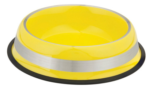 Comedouro Kumar Colorbrig Para Cães Amarelo - 1 Litro