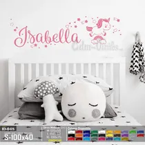 Comprar Vinilos Decorativos Nombre Personalizado Unicornio Bebe
