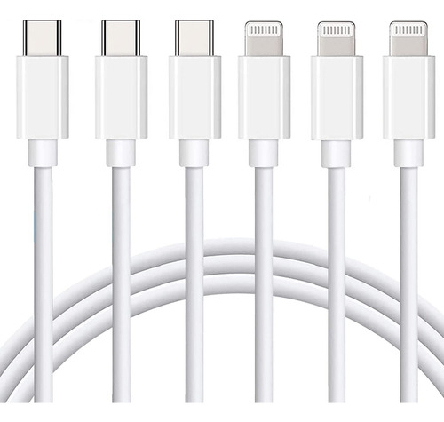 Usb C To Lightning Cable [mfi Certified] 3pack 6ft iPhone Fa