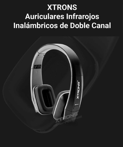 Imagen 2 de 7 de Audifonos Infrarrojos Inalámbricos Doble Canal Estéreo