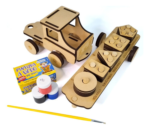 Brinquedo Educativo Caminhão Montessori Figuras Geométricas
