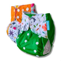 Comprar Kit 2 Fraldas Ecológicas Reutilizável De Pano + 4 Absorvente