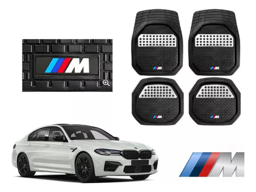 Tapetes 4pz Bandeja 3d Logo M-series Bmw Serie 5 2021 - 2024