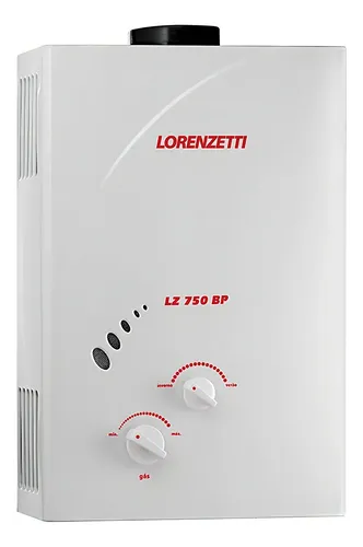 Aquecedor De Água A Gás Lorenzetti LZ750BP Glp Vazão 7,0L Cor Bra...