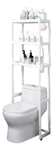 Mueble Organizador Baño Rack Estante Sanitario Taza Repisa Color Blanco
