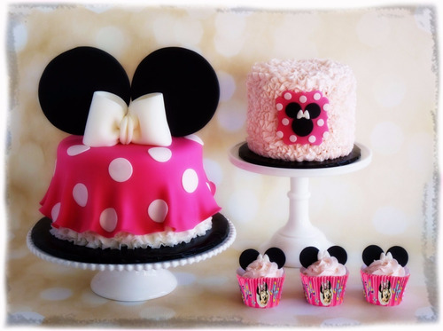 Capacillos De Minnie Mouse Para Cupcakes 25 Unidades