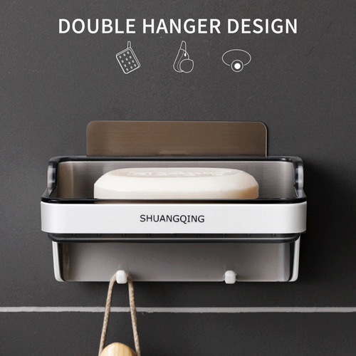 Xyx1 Jabonera Pared Con Colgador For Baño Y Cocina