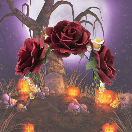 Diadema Gótica Con Forma De Calavera De Halloween Con Forma