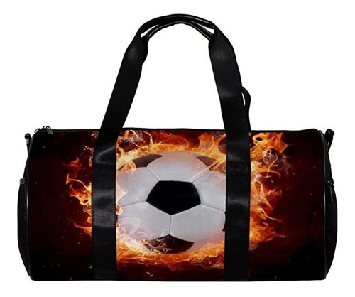 Hot Soccer Ball Fires Flame Sports Sports Duffel Bag Travel.