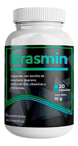 Imagen 1 de 1 de Suplemento en cápsulas Erasmin  aminoácidos sabor natural en pote de 10g 20 un