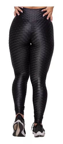 Calça Legging Cirrê empina bumbum Cor Preta Tecido Flanelado 92% Poliéster  8% Elastano