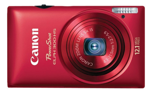 Canon Powershot Elph 300 Hs 12.1 Mp Cmos Digital Camera Red (Usado)