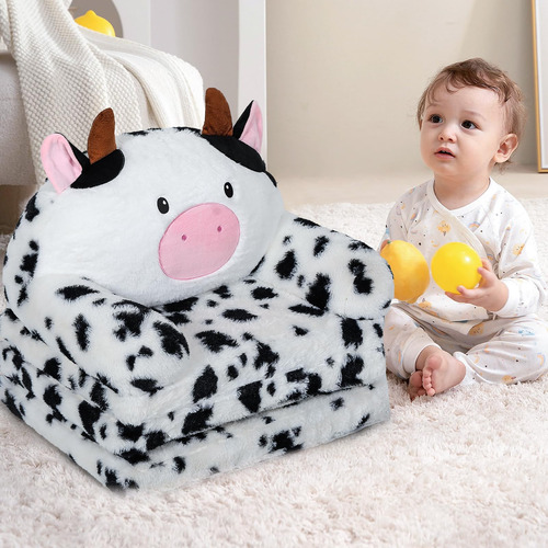 Sofa Plegable 2 En 1 Para Niños Lindo Y Cómodo Vaca