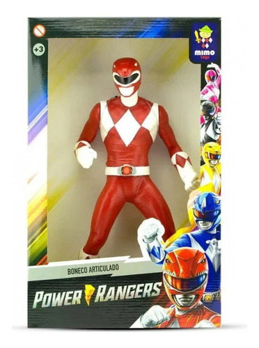 Boneco Power Rangers Gigante 40cm Ranger Vermelho - Mimo
