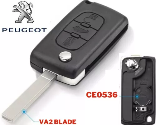 Funda de repuesto para llave de 3 botones para Citroen Berlingo Peugeot  Partner Van con cuchilla VA2 y batería : : Coche y moto