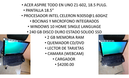Acer Aspire All In One 