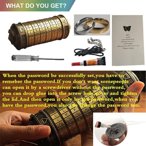 Cryptex Da Vinci Code - Mini Cajas De Rompecabezas Con