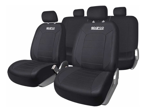 Cubre Asiento Sparco Universal Poliester Negro Muy Bueno