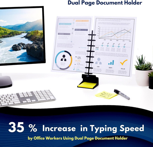 Note Tower Desktop Pro Doble Portadocumentos Para Teclear...