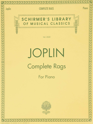 Libro Joplin - Complete Rags For Piano En Ingles