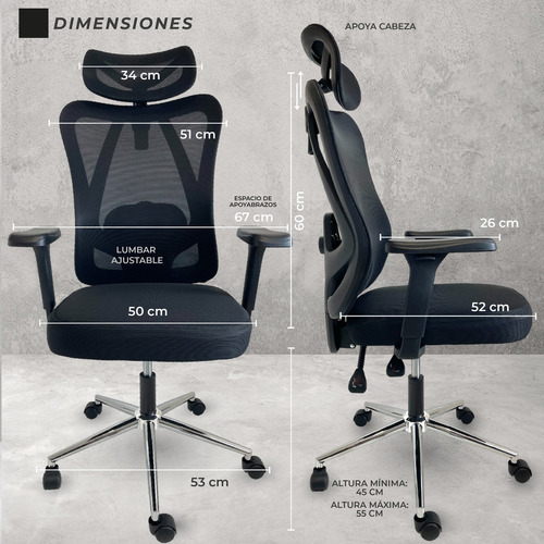 Silla Sillón De Oficina Ergonómica Escritorio Pc Dyvan T18 Negro