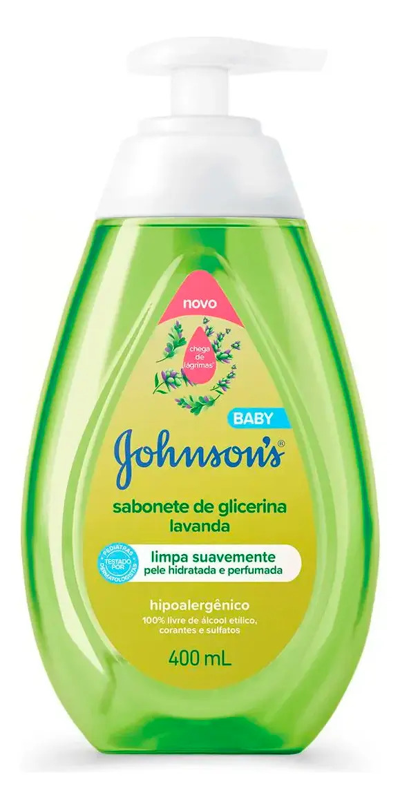 Sabonete Líquido Glicerina Lavanda JOHNSON’S® Baby, 400mL