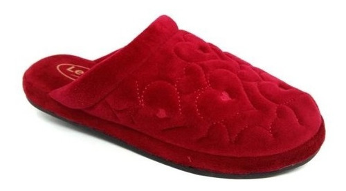 Pantufa Leffa Coração Vermelho Chinelo De Quarto 586