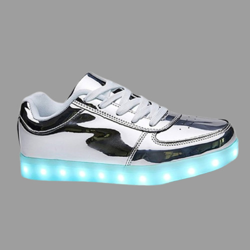 Zapato Tenis Blancos De Luz Led Deportivo Luminoso