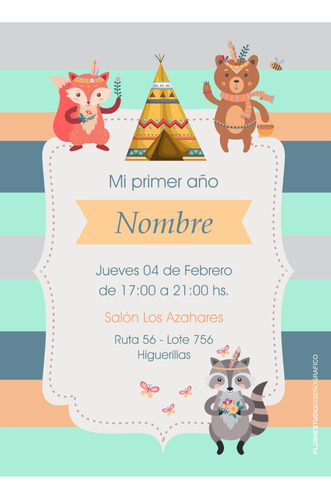 Kit Animales Nordicos / Diseños Personalizados Cumpleaños