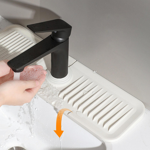 Protector De Encimera De Fregadero Lavable Para Grifo
