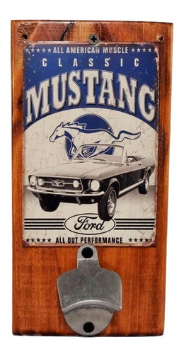 Destapador Abridor De Pared Chapa Deco Auto Ford Mustang