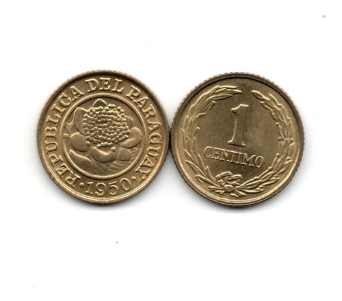 Paraguay Moneda 1 Centimo Año 1950 Km#20