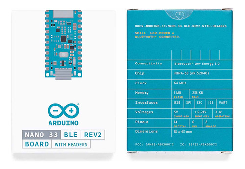Arduino Nano 33 Ble With Headers Rev2 - Abx00072